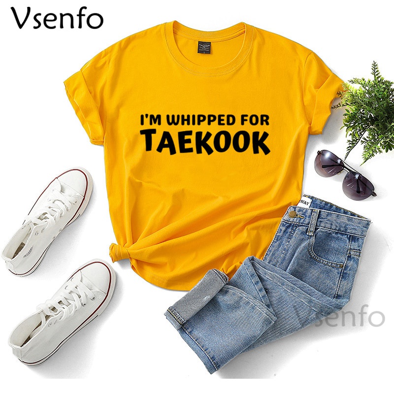 เสื้อยืดผู้-เสื้อยืด-พิมพ์ลาย-kpop-taekook-bangtan-kim-taehyung-and-jeon-jungkook-t-v-and-jk-army-group-สําหรับผู้ชาย-s