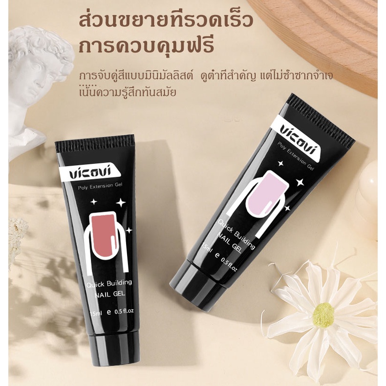 ภาพหน้าปกสินค้าเจลต่อเล็บ โพลีเจล เล็บเจล poly gel เล็บปลอโพลีเจล ตัวใหม่ เนื้อดีมาก ทำง่ายมาก โพลี่เจล กาวต่อเล็บ pvc N04-15ML จากร้าน kiko_beauty บน Shopee