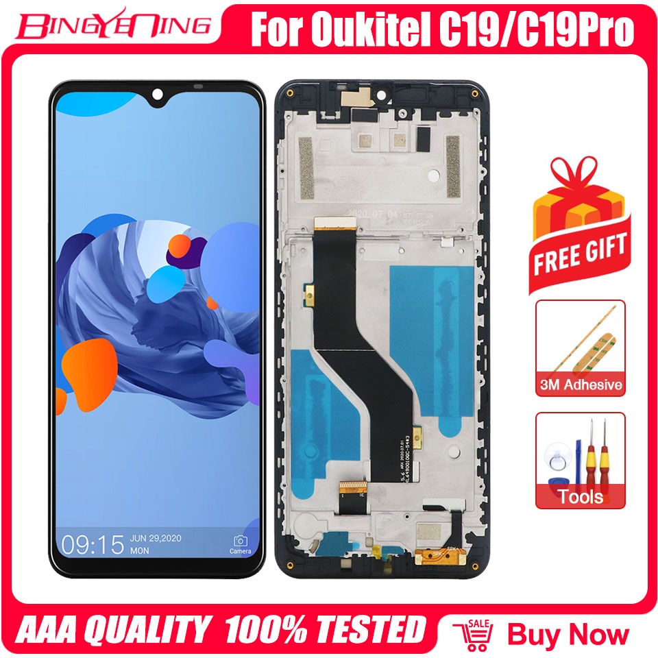 original-for-6-49-inch-oukitel-c19-c19-pro-lcd-amp-amp-touch-screen-with-frame-digitizer-display-screen-module-accessories-a