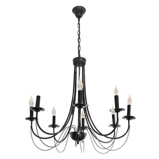 โคมไฟช่อ ไฟช่อ CST MODERN 112-8 โลหะ สีดำ 8 หัว โคมไฟภายใน โคมไฟและหลอดไฟ CHANDELIER CST 112-8 MODERN METAL BLACK 8-LIGH