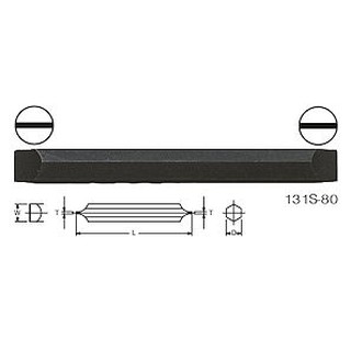 KOKEN 131S-80 ดอกไขควงตอกหัวแบน 2 หัว 6 mm. แกน 5/16"