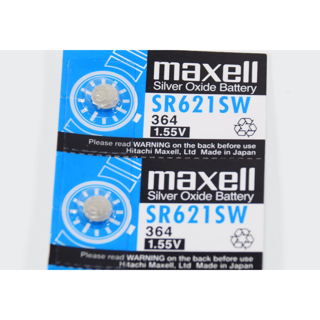 ถ่านนาฬิกา Maxell SR621SW Made in Japan 1.55V ของแท้ 100% ถ่านกระดุม ...