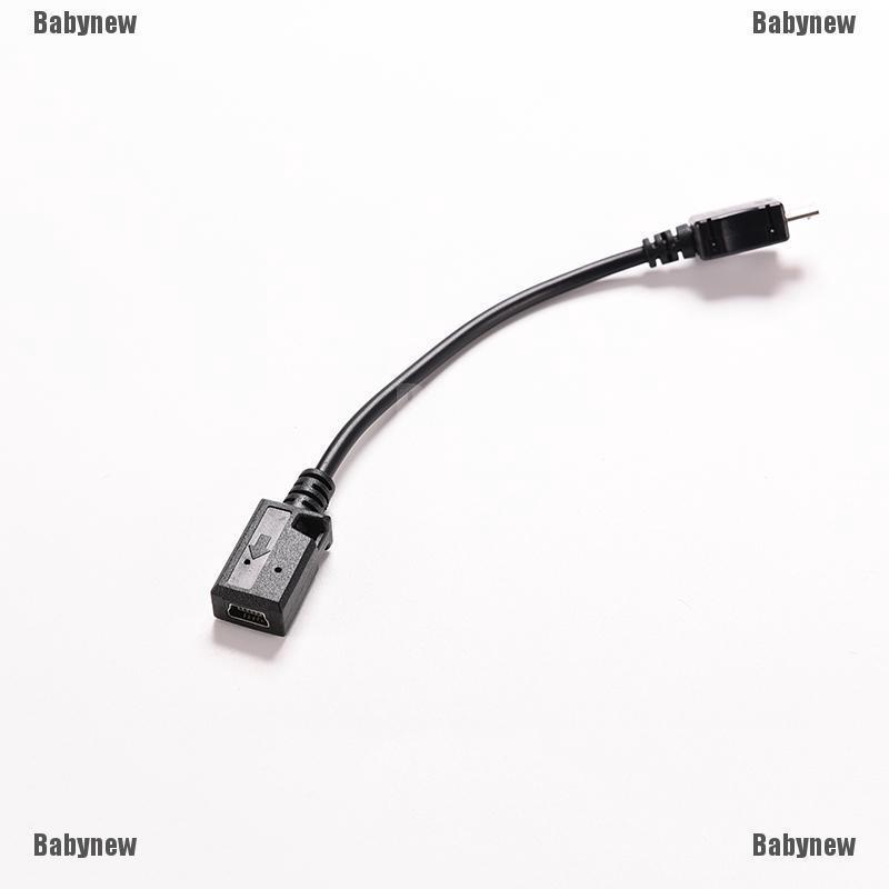 Babynew มินิ USB ตัวเมีย เป็น Micro USB ตัวผู้ F / M เชื่อมต่อข้อมูล