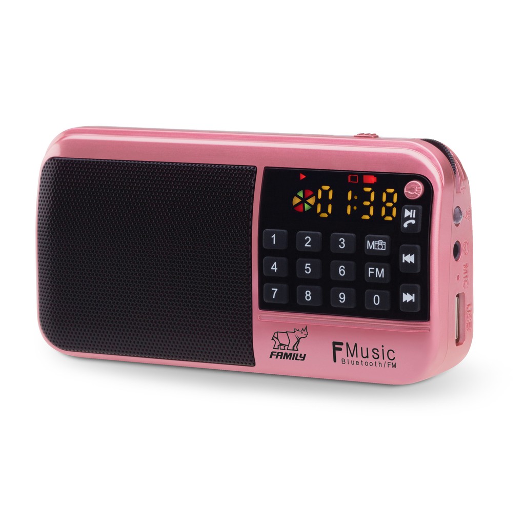 ภาพหน้าปกสินค้าFAMILY F-MUSIC สีชมพู วิทยุพกพา/กล่องเพลงเอนกประสงค์ 1500 เพลง (PINK) แถมฟรี แก้วมัค จำนวน 1 ใบ จากร้าน family082016 บน Shopee