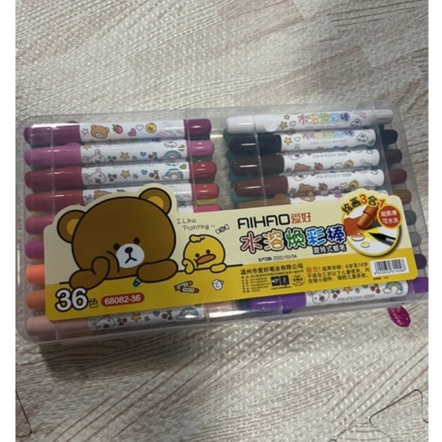 สีเทียนคุมะ-สีkuma-สีปลอดสาร-สีเช็ดออกง่าย-สีเทียน36สี