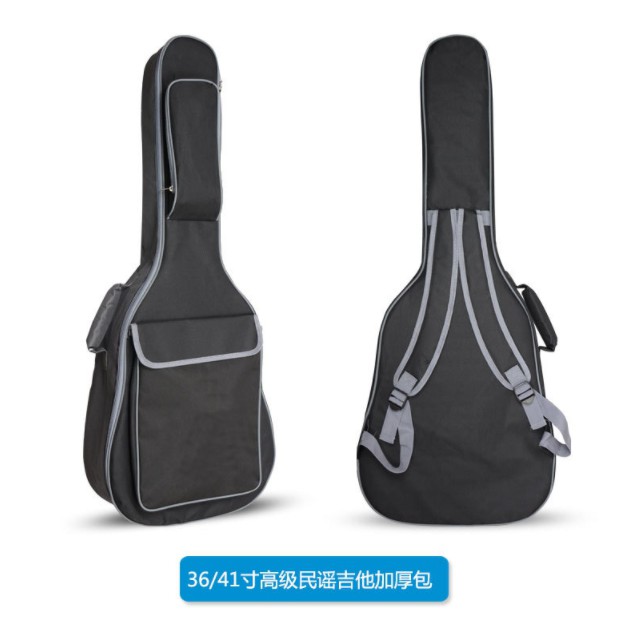 guitar-bag-กระเป๋ากีตาร์-ไฟฟ้า-ขนาด-36-และ-41นิ้ว-บุฟองน้ำหนา-10mm-รุ่น-a1-กระเป๋ากีตาร์โปร่ง-สีดำ