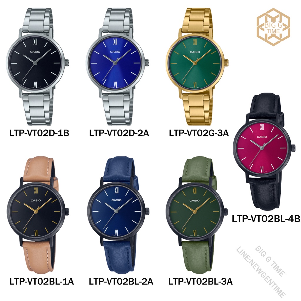 นาฬิกา-casio-ของแท้-casio-ผู้หญิง-ltp-vt02d-ltp-vt02bl-รับประกัน-1-ปี