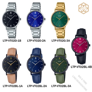 นาฬิกา casio ของแท้ casio ผู้หญิง LTP-VT02D/LTP-VT02BL   รับประกัน 1 ปี