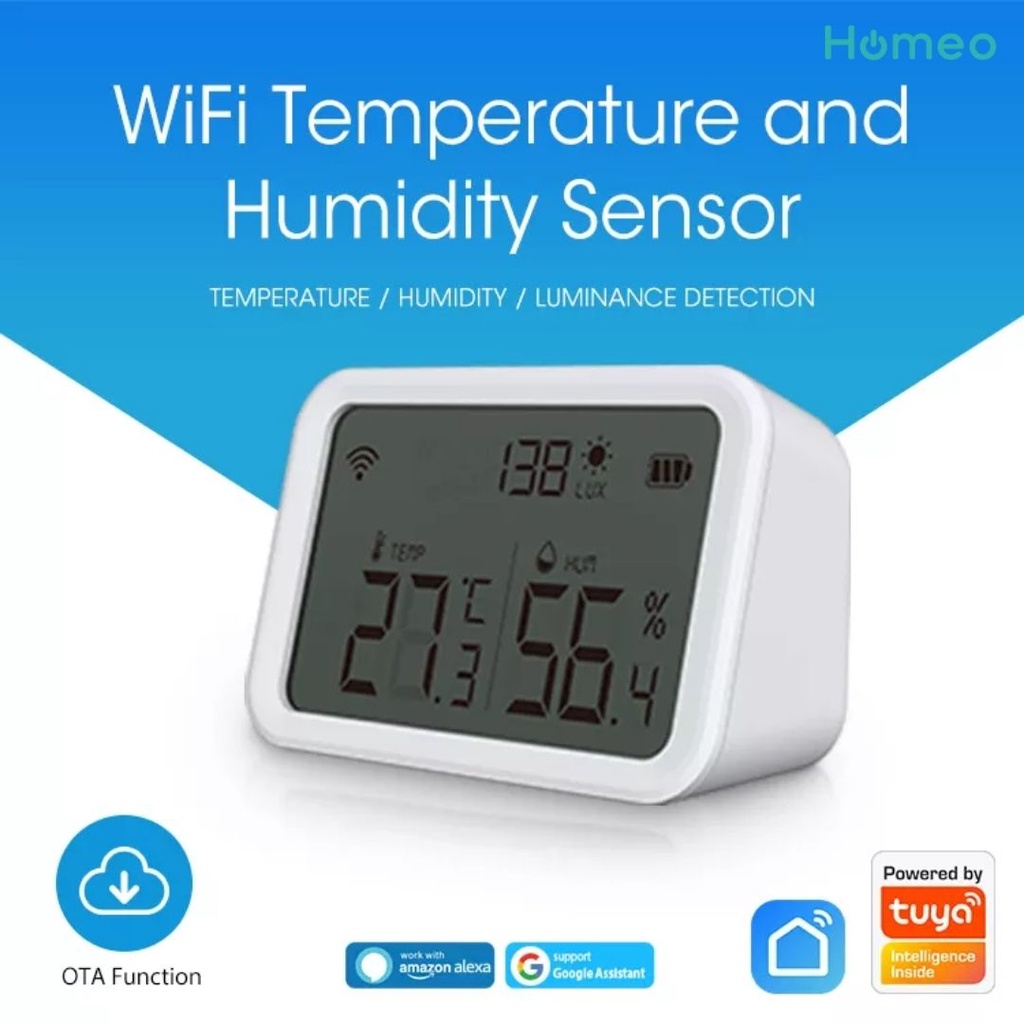 ภาพหน้าปกสินค้าTuya Wifi Multi-Sensor 3-in-1 Temperature Humidity & Light Sensor เซ็นเซอร์ เครื่องวัดอุณภูมิ ความชื้น ความเข้มแสง จากร้าน homeo.thailand บน Shopee