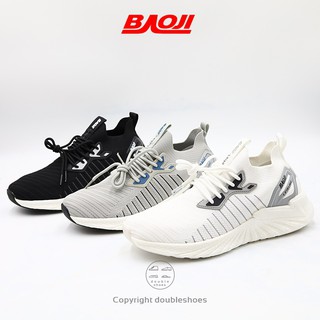 สินค้า BAOJI [รุ่น BJM506] ของแท้ 100% รองเท้าวิ่ง รองเท้าผ้าใบชาย (ดำ/ เทา/ ขาว) ไซส์ 41-45