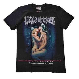 เสื้อยืดสีขาว☄◊☎เสื้อวง Cradle of filth tshirt เสื้อยืดวง cradle of filthS-4XL