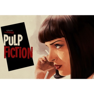 โปสเตอร์หนัง Pulp Fiction พรูฟ ฟิกชั่น Movie Poster ภาพติดผนัง โปสเตอร์ติดผนัง ตกแต่งบ้าน รูปติดห้อง ของสะสม ร้านคนไทย