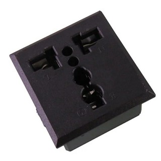 ปลั๊กตัวเมีย 3 ตา รองรับปลั๊กตัวผู้แบบ US EU UK ได้  outlet 3 pins  US EU UK universal electrical AC power socket