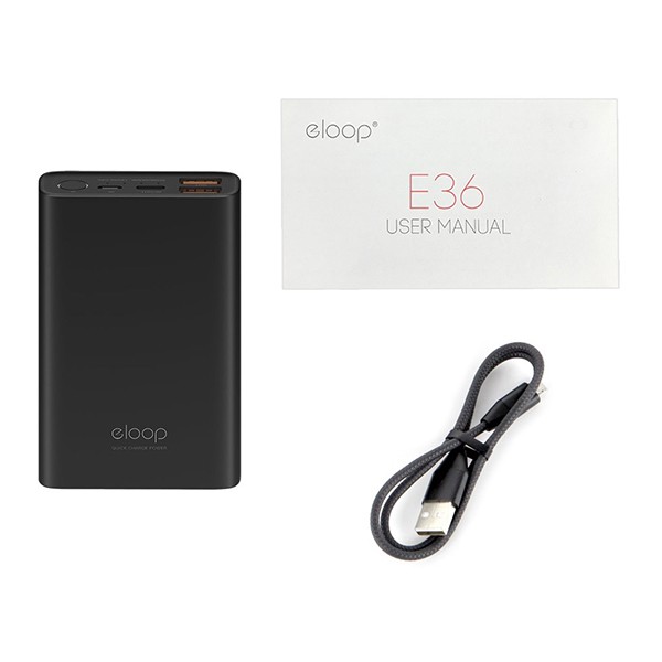 ภาพสินค้าแบตสำรอง Eloop E36 12000 mAh แท้ รับประกัน 1 ปี รองรับ Quick Charge 3.0/2.0 + Apple PD+ Fast Charge Power Bank จากร้าน fingadget บน Shopee ภาพที่ 5