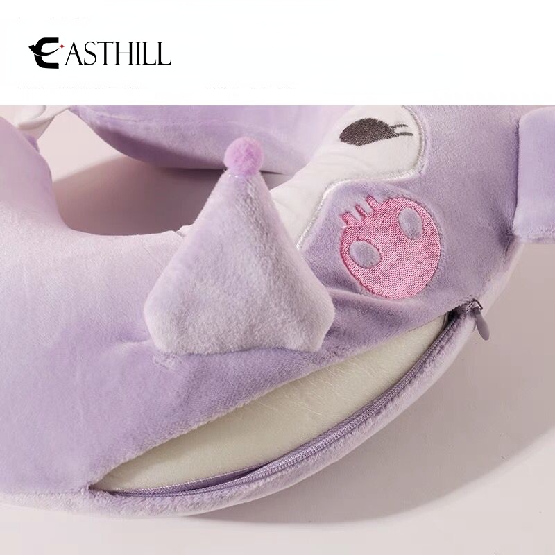 easthill-kawaii-ใหม่-หมอนรองคอ-รูปตัว-u-ผ้ากํามะหยี่ขนนิ่ม-ลายการ์ตูน-cinnamoroll-kuromi-sanrios-น่ารัก-สําหรับ-winte