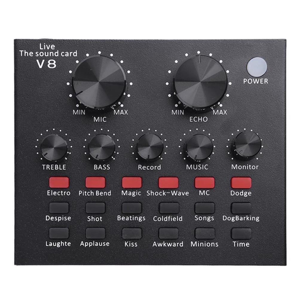 ขายดีที่สุด-พร้อมจัดส่ง-ซาว์นการ์ดแปลงสัญญาณเสียง-v8-live-stream-audio-interface-external-audio-mixing-sound-card