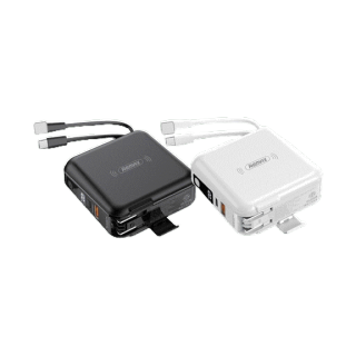 Remax Power Bank Wireless 10000 mAh (W1118) - แบตสำรอง รองรับการชาร์จไร้สาย มีสายชาร์จและปลั๊กในตัว