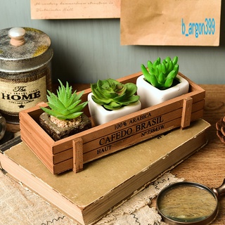 【AG】Rectangle Wooden Planter Box Garden Yard Flower Succulent Container Planting Pot