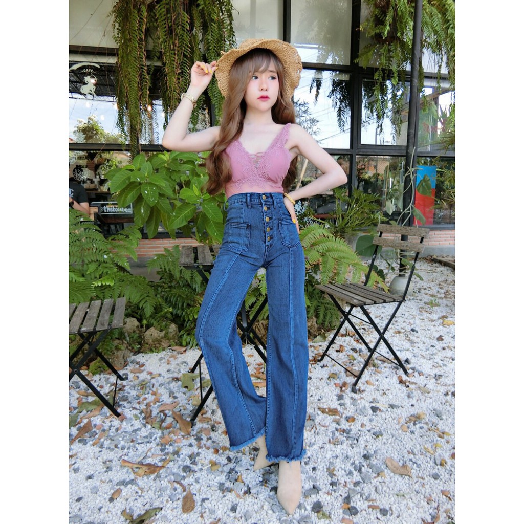 cc-jeans-046-s-5xl-กางเกงยีนส์ผู้หญิง-เอวสูง-สกินนี่-ยีนส์ยืด-ขากว้าง-ขาบาน-รุ่ย-กางเกงผู้หญิง