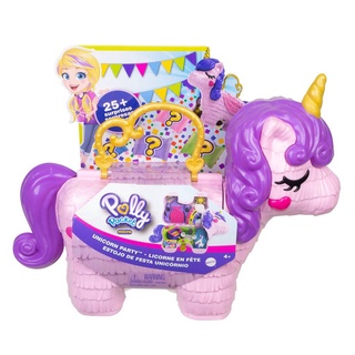 Polly Pocket Unicorn Party Large Compact, Polly & Lila Dolls รุ่น GKL24