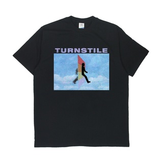 ผ้าฝ้าย 100%เสื้อยืด ผ้าฝ้าย พิมพ์ลาย Turnstile Band Hardcore Sky สินค้าคอมแบรดด้วยหมึกพลาสติซอล โดย Don JuanismS-3XL