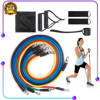 【11ชิ้น】ยางยืดออกกำลัง ยางยืด สายแรงต้าน ออกกำลังกาย Resistance Bands Set สร้างกล้ามเนื้อ Kit Upgrade Resistance Bands