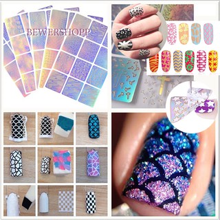 🔴 สติ๊กเกอร์สำหรับเป็นแบบพิมพ์ลายเล็บ (SK) HOLLOW NAIL ART สติ๊กเกอร์ทำลวดลายเล็บ