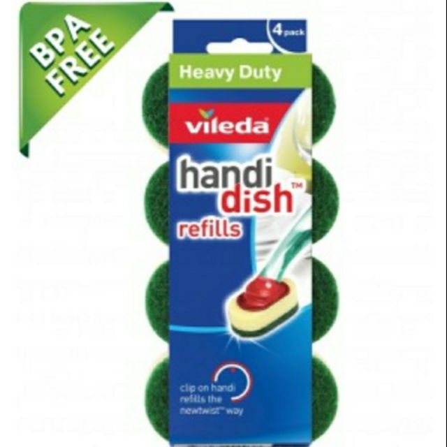 ฟองน้ำ VILEDA Handi Dish รีฟิล แพ็ค 4 ชิ้น | Shopee Thailand