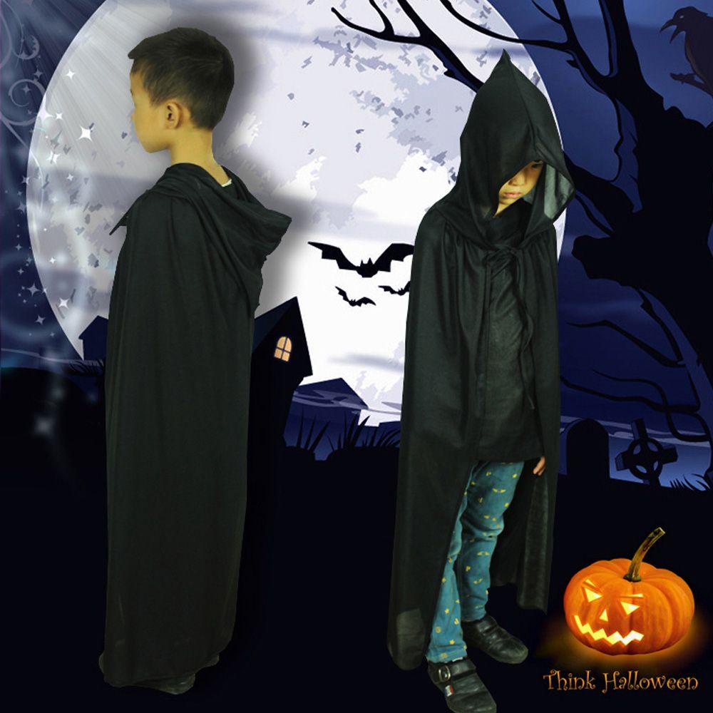 ภาพหน้าปกสินค้าLoose Hooded Cape Party Wizard Robe Halloween Cloak Single Layer Witch Clothes Scary Costumes  Children Cosplay Cloak Performance Costumes/Multicolor จากร้าน twinkle1.th บน Shopee
