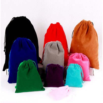 ถุงผ้าหูรูด-กำมะหยี่สีเขียว-ใบละ4-1แพ็ค-10ใบ-7-9-ซม-กระเป๋าผ้าเชือกรูด-ใส่ของชำร่วย