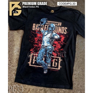 Pg33 เสื้อยืดผ้าฝ้าย พรีเมี่ยม พิมพ์ลาย PUBG PLAYER UNKNOWNS BATTLEGROUNDS PAN HITTERS สีดํา