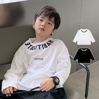 【 Babycat 】 พร้อมส่ง ลดกระหน่ํา เสื้อยืดแขนยาว สไตล์เกาหลี ญี่ปุ่น ฤดูใบไม้ผลิ ฤดูใบไม้ร่วง สําหรับเด็กผู้ชาย 2022