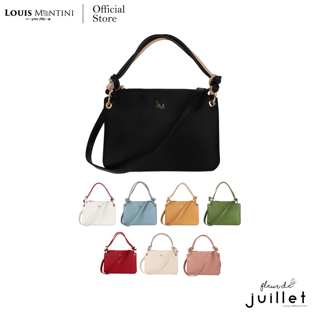 ภาพหน้าปกสินค้าLouis Montini (Fleur De Juillet) กระเป๋าถือสะพายข้างผู้หญิง Handbag LY02 - Larkspur 2