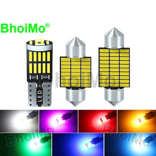 Bhoimo หลอดไฟ led 39SMD T10 W5W 194 168 31 มม. 36 มม. 39 มม. 41 มม. 4014 26smd DC12V สําหรับติดป้ายทะเบียนรถยนต์