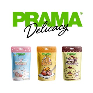 สินค้า PRAMA Delicacy พราม่า เดลิคาซี่ รสน้ำผึ้ง รสโยเกิร์ต รสไข่และเบคอน ขนมสุนัข ขนาด 60 กรัม