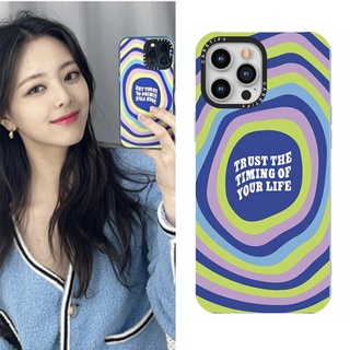 Casetify เคสโทรศัพท์ซิลิโคน TPU ลายคําคม ITZY YUNA Trust the Timing สําหรับ For iPhone 7 8 Plus X XS XR 11 12 13 Pro Max