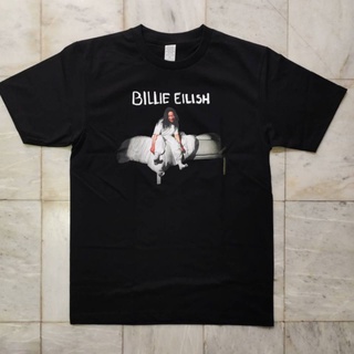 เสื้อยืดผ้าฝ้ายพิมพ์ลาย ﹉✺เสื้อยืด billie eilish   raptee t shirts hiphop