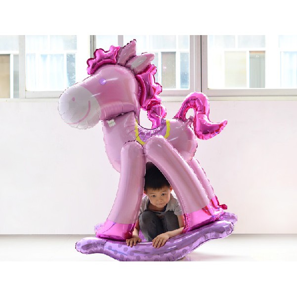 pink-rocking-horse-airwalker-balloon-ขนาด-58-127cm