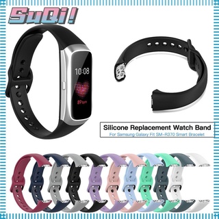 ภาพหน้าปกสินค้าSoft Silicone Watch Band Strap With Metal Buckle For Samsung Galaxy Fit SM-R370 Smart Watch ที่เกี่ยวข้อง