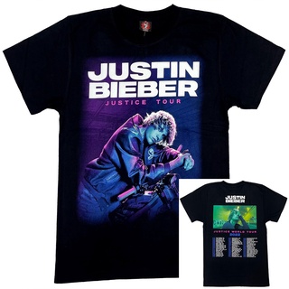 เสื้อผ้าผชWf เสื้อยืดแขนสั้น คอกลม พิมพ์ลาย JUSTIN BIEBER แฟชั่นสําหรับผู้หญิง และผู้ชายS-5XL