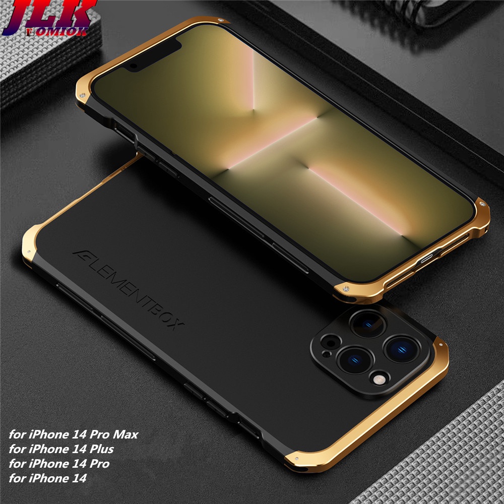 element-case-for-iphone-14-pro-max-14plus-14pro-i14-shockproof-dropproof-dustproof-aluminum-bumper-metal-armor-protect-cover