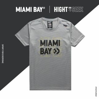 Miami Bay เสื้อยืดผ้ากีฬา รุ่น High and Seek สีเทา