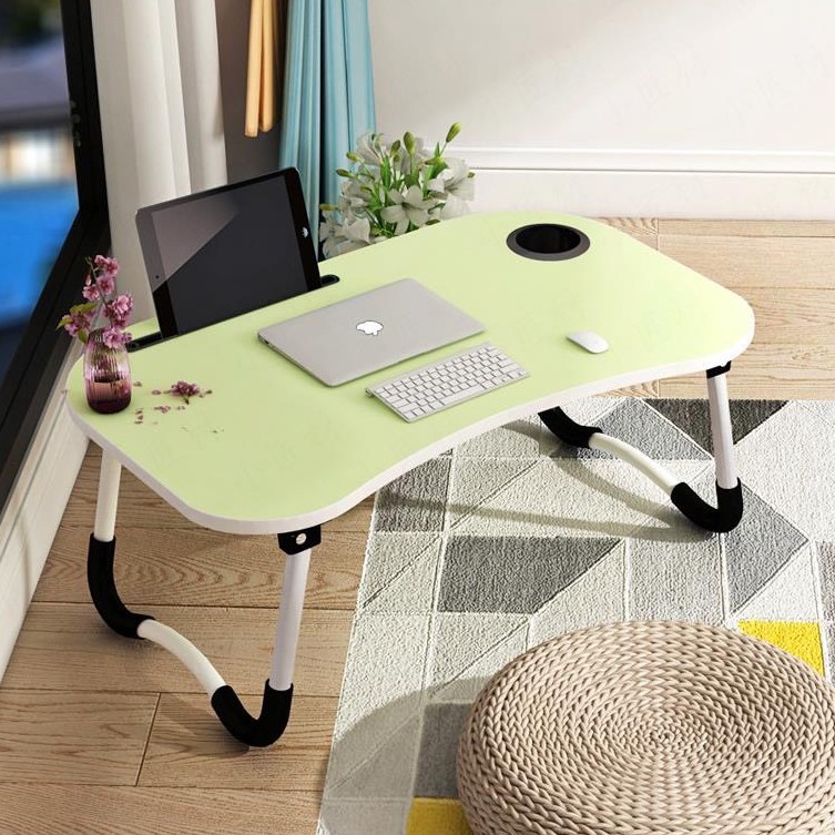 รุ่นฮิต-โต๊ะวางคอมพิวเตอร์-โต๊ะพับได้-computer-table-แบบมีที่วางแก้ว-วางแท็บเล็ทได้