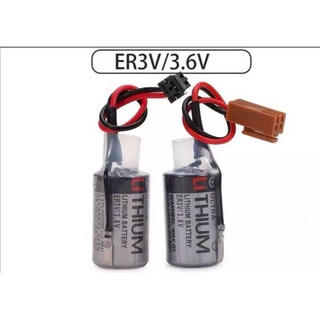 ER3V 3.6V 1000MAh JZSP-BA01 PLC อุตสาหกรรมแบตเตอรี่ลิเธียมพร้อมปลั๊กสีดำสำหรับ TOSHIBA ER3V/3.6V JZSPBA01แบตเตอรี่