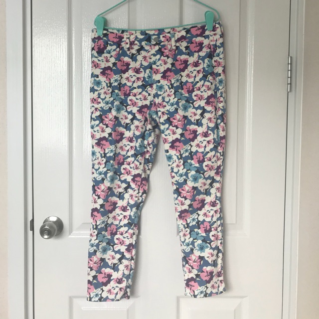 กางเกงลายดอก Uniclo มือสอง ไซส์ XL | Shopee Thailand