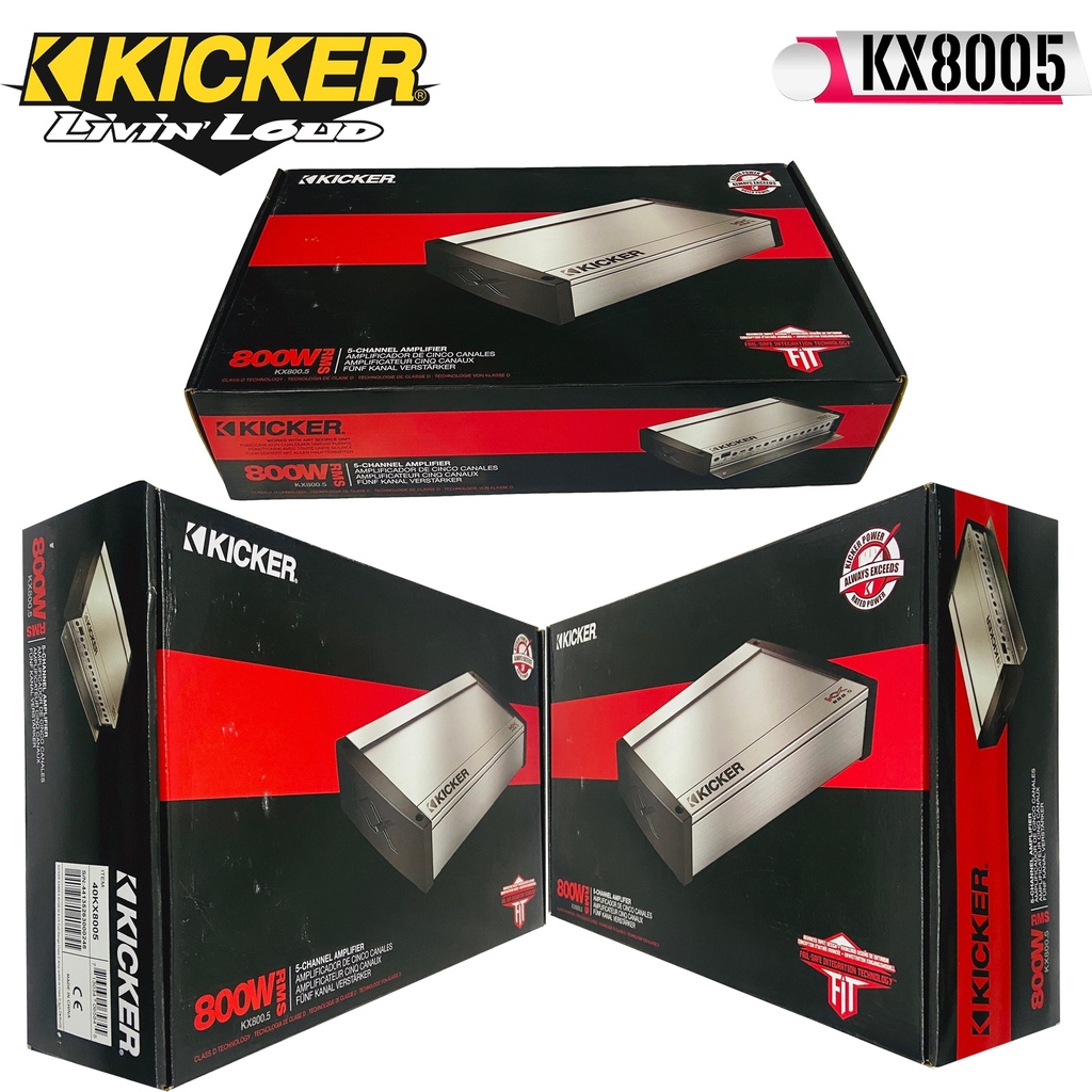 สุดยอด-พาวเวอร์แอมพลิฟายเออร์-5-แชนเนล-kicker-รุ่น40kx8005-kx-seriesแอมป์อเมริกาclass-d-5ch