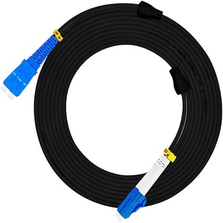 LC to SC Outdoor Armored Duplex 9/125 SM Fiber Optic Cable Jumper Optical Patch Cord Singlemode