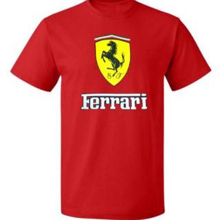 เสื้อยืด PRIA KATUN Mens Distribution Shirts / sport Car Shirts / Combed  Shirts ff rari s ferrari red solild Shirt