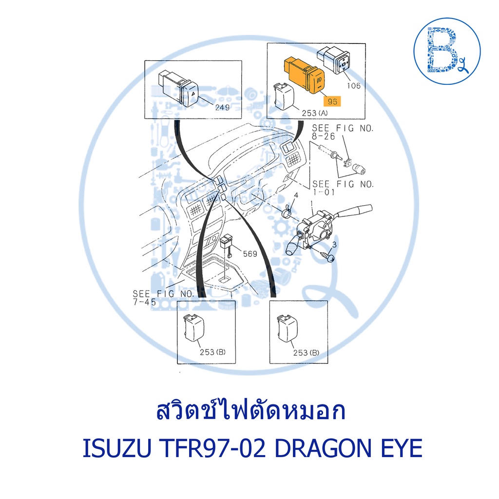 อะไหล่แท้-สวิตช์ไฟตัดหมอก-isuzu-tfr97-02-dragon-eye