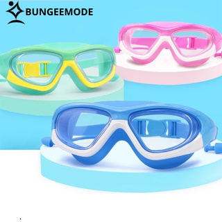 แว่นตาว่ายน้ำเด็ก พร้อมที่อุดหู แว่นว่ายน้ำเด็กป้องกันแสงแดด UV ไม่เป็นฝ้า แว่นตาเด็ก ปรับระดับได้ แว่นกันน